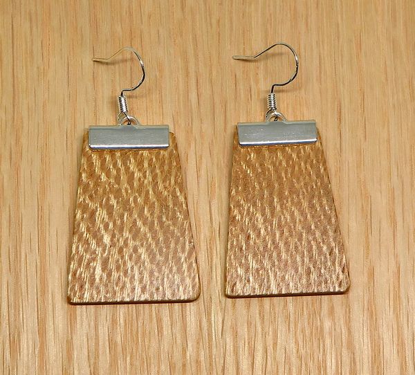 Banksia and silver 'Inca' Drop Earrings