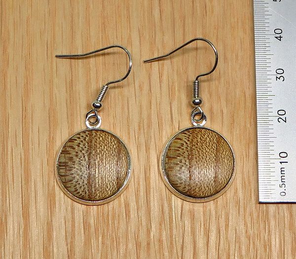 English Elm Inlay Drop Earrings