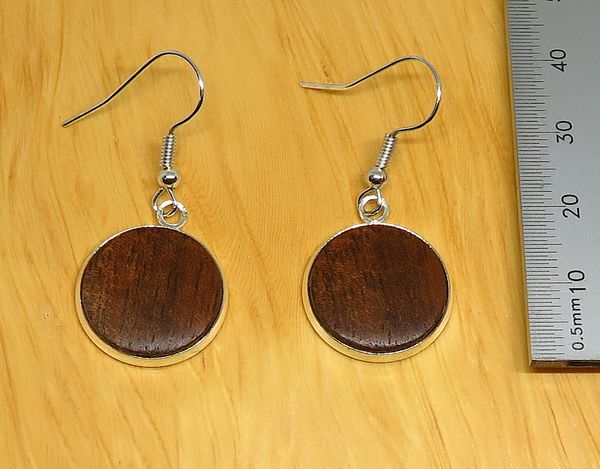 Tasmanian Blackwood Inlay Drop Earrings