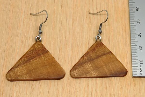 Camphor Laurel Triangle Drop Earrings