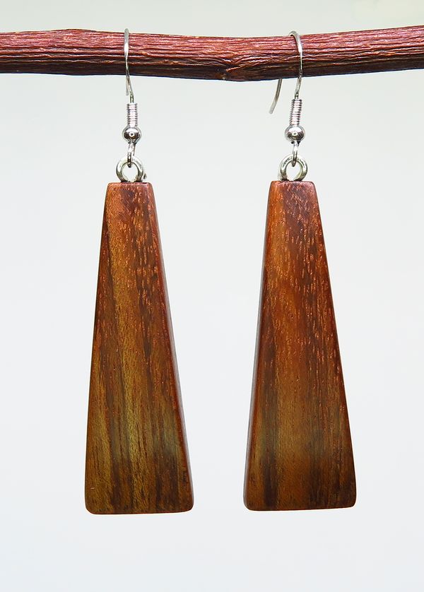 Curved Front Tasmanian Blackwood Drop earrings