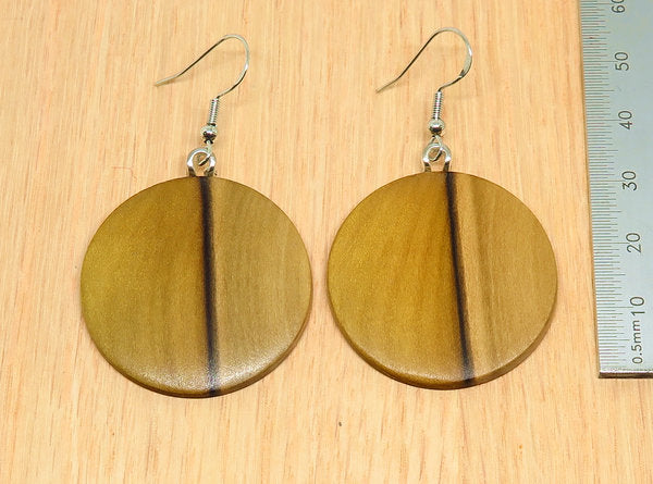 Tasmanian Sassafras Round Drop Earrings