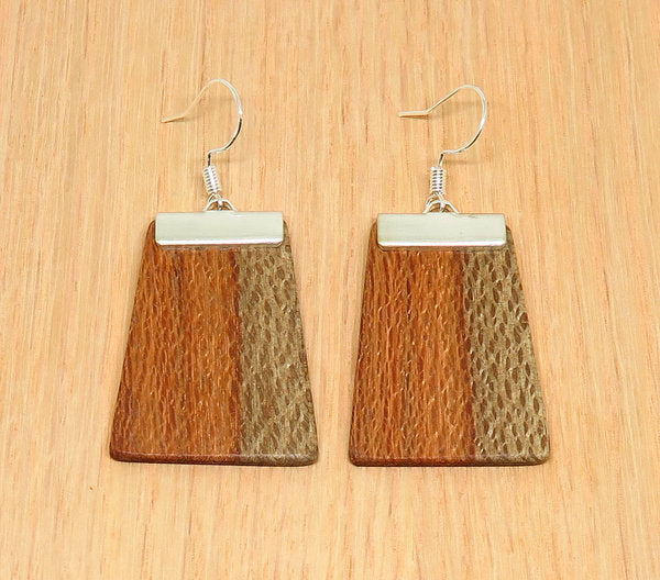 Kimberley Grevillea Timber and Metal 'Inca' Drop Earrings
