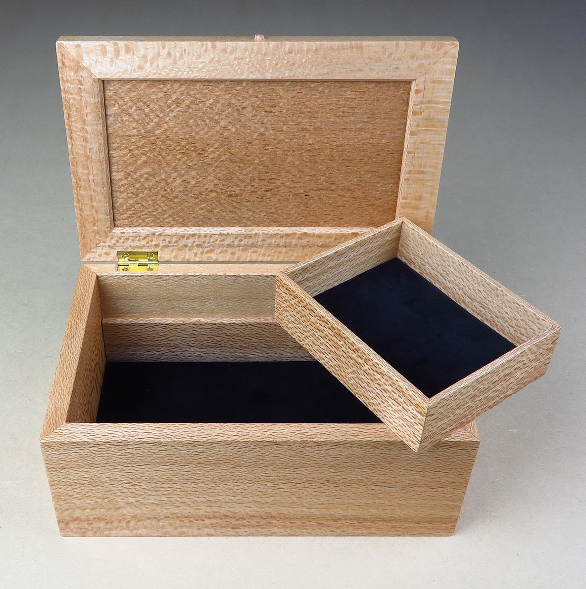 Silky Oak Jewellery Box With Tray