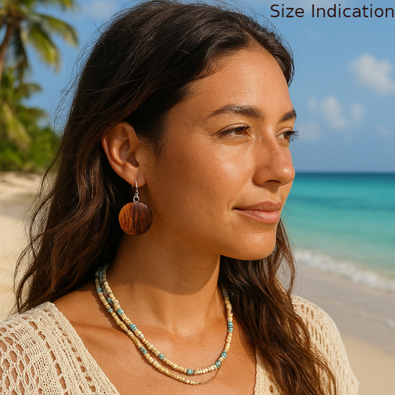 Blackwood Round Drop Earrings