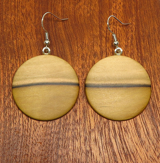 Tasmanian Sassafras Round Drop Earrings
