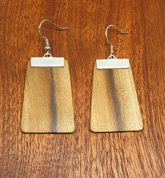 Tasmanian Sassafras and silver 'Inca' Drop Earrings