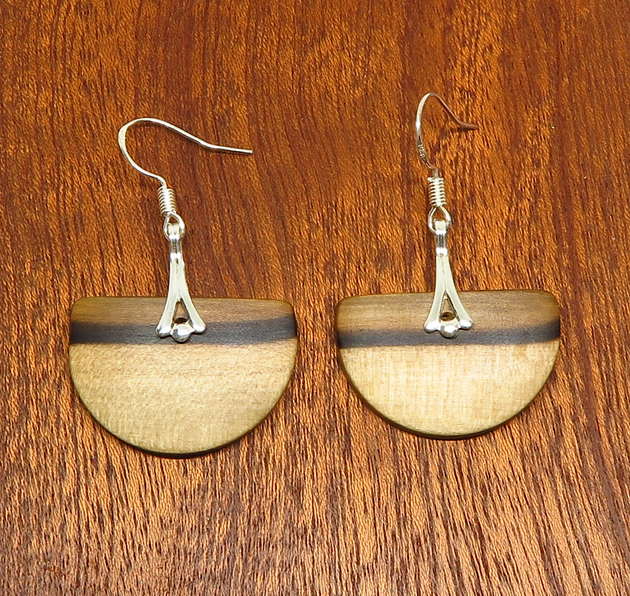 Tasmanian Sassafras Art Deco Drop Earrings
