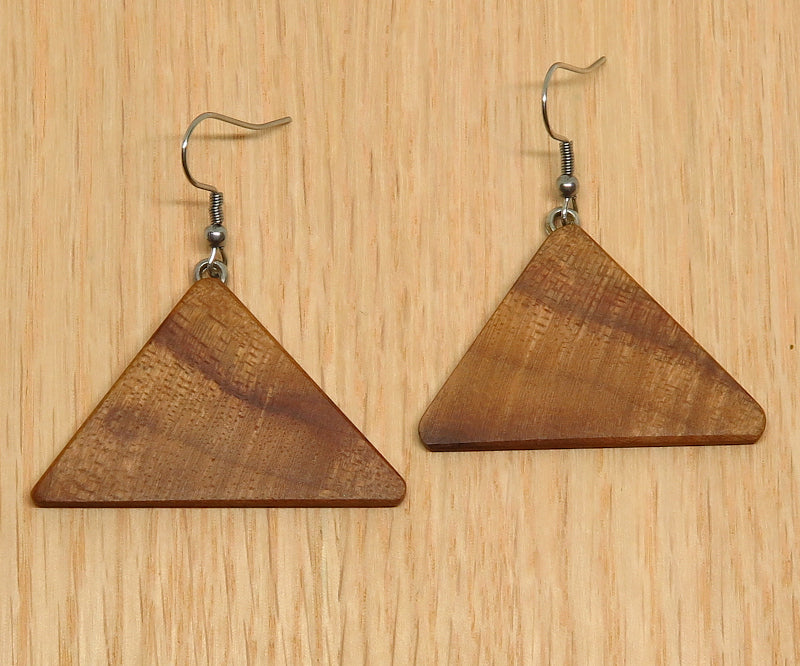Camphor Laurel Triangle Drop Earrings