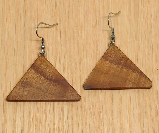 Camphor Laurel Triangle Drop Earrings