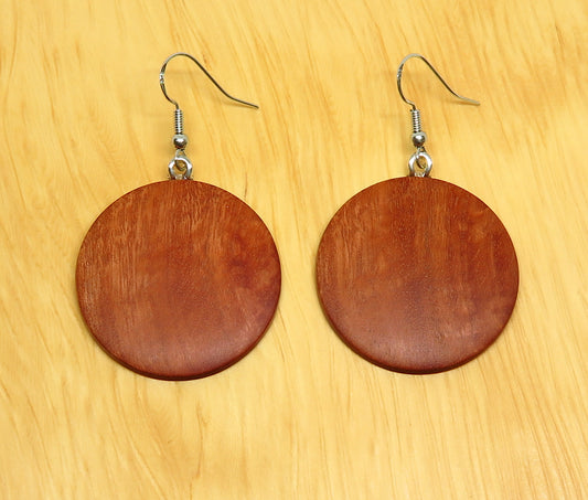 River Redgum Round Drop Earrings