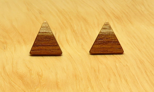 Tasmanian Blackwood Trangle Stud Earrings