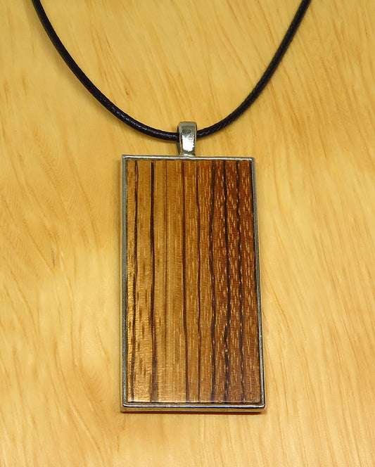 Zebrawood Rectangle Pendant