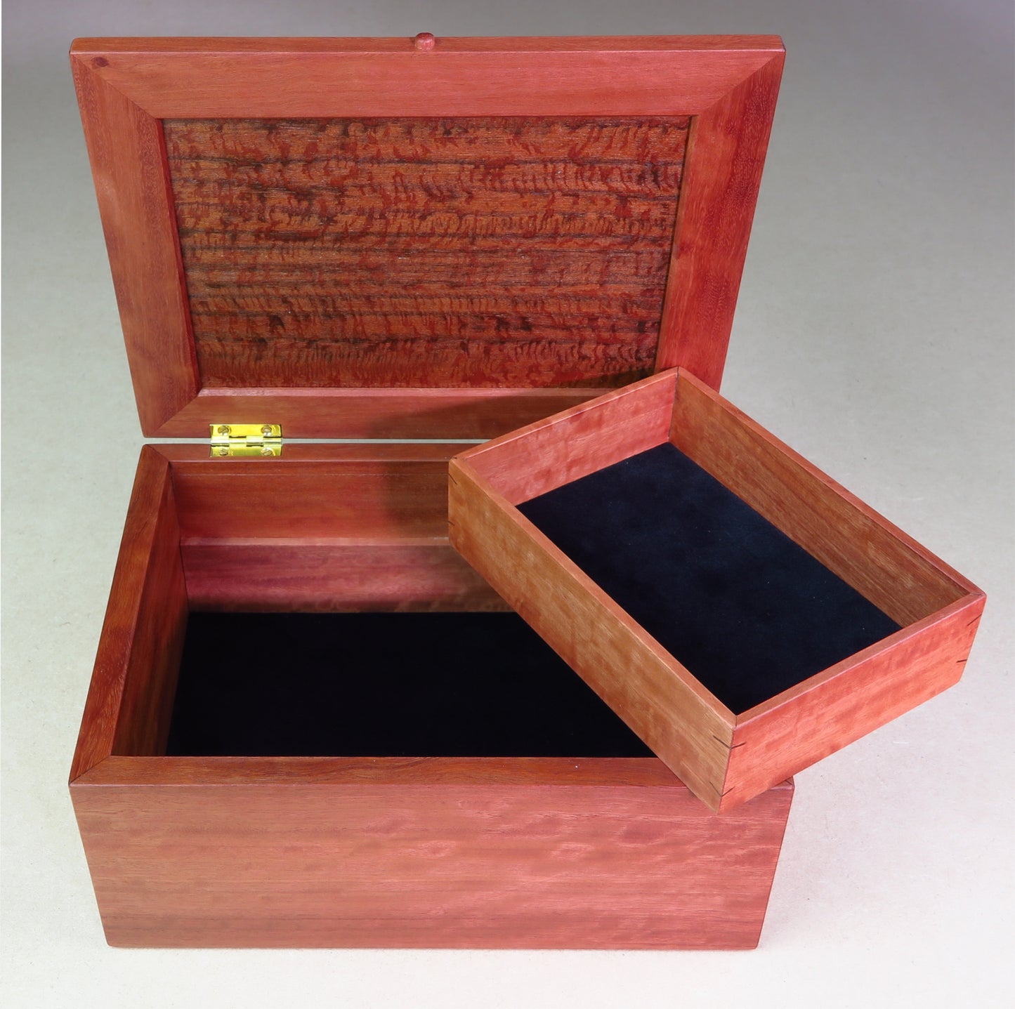 Red Gum and Dillenia Jewellery Box With Tray