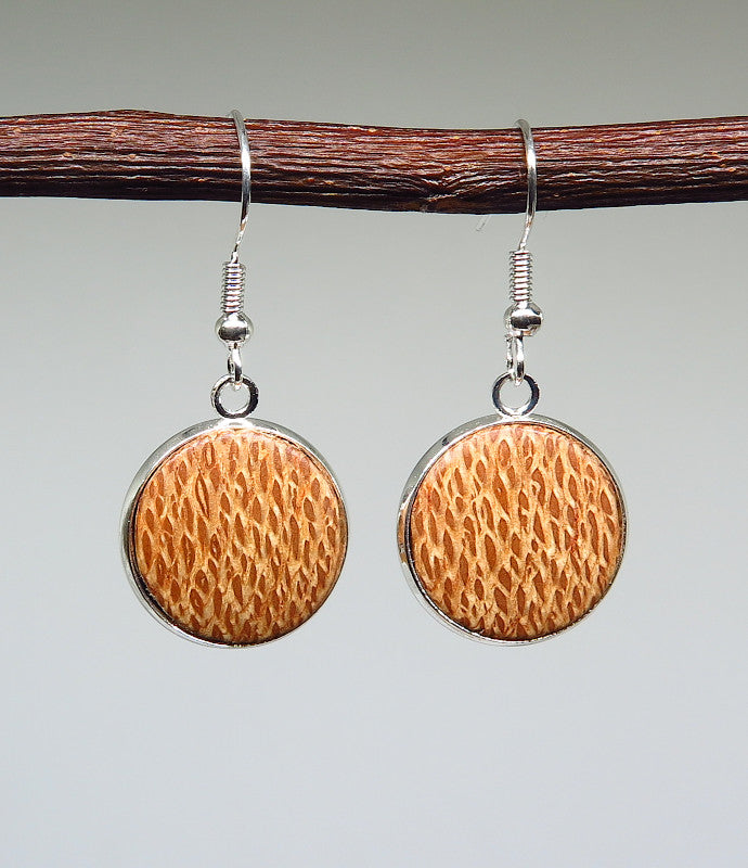 Silky Oak Inlay Drop Earrings
