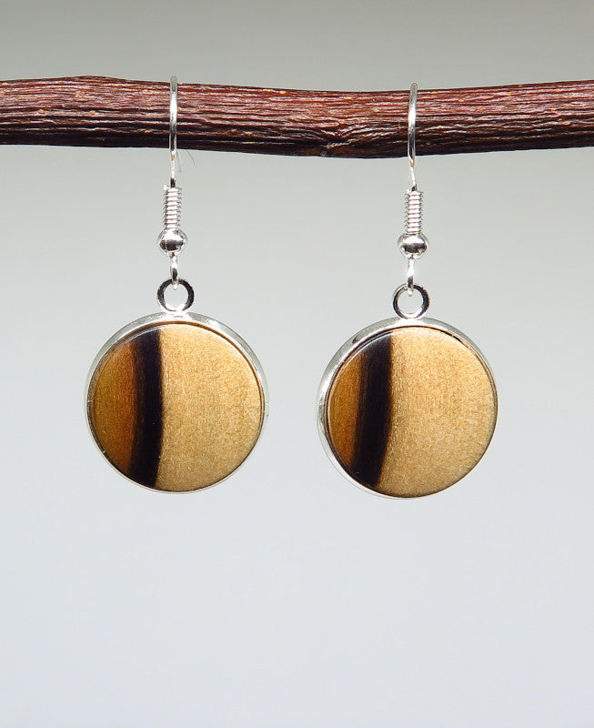 Tasmanian Sassafras Inlay Drop Earrings