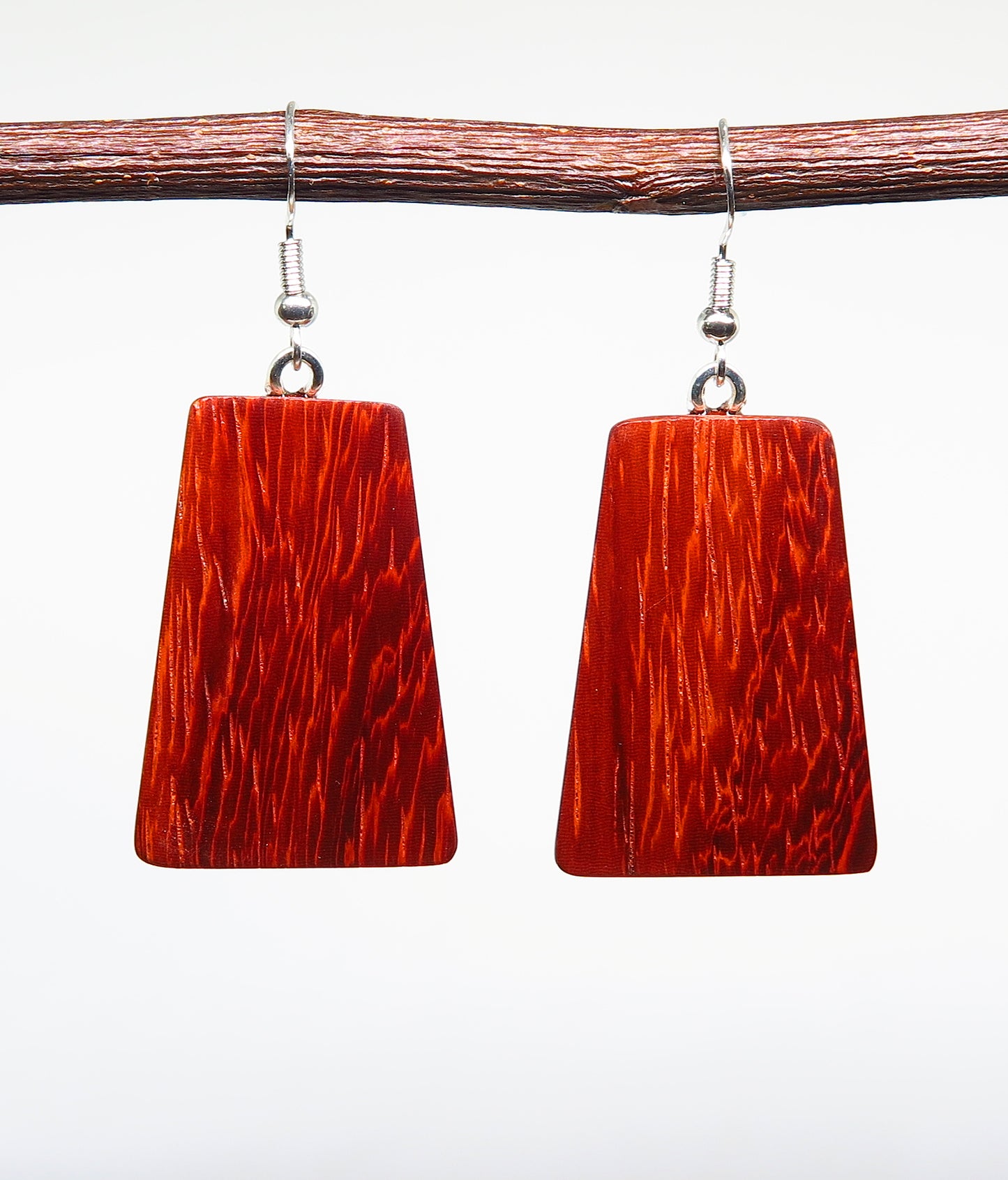 Bloodwood Timber 'Inca' Drop Earrings