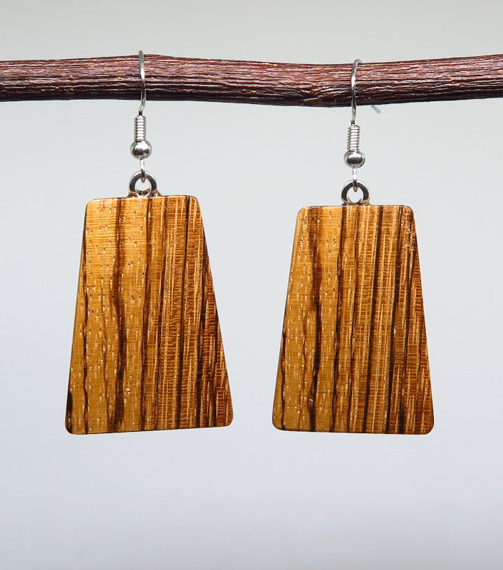 Zebrawood 'Inca' Drop Earrings