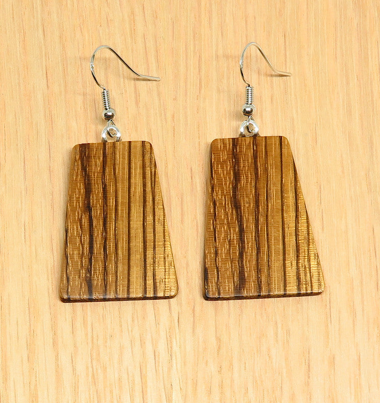 Zebrawood 'Inca' Drop Earrings