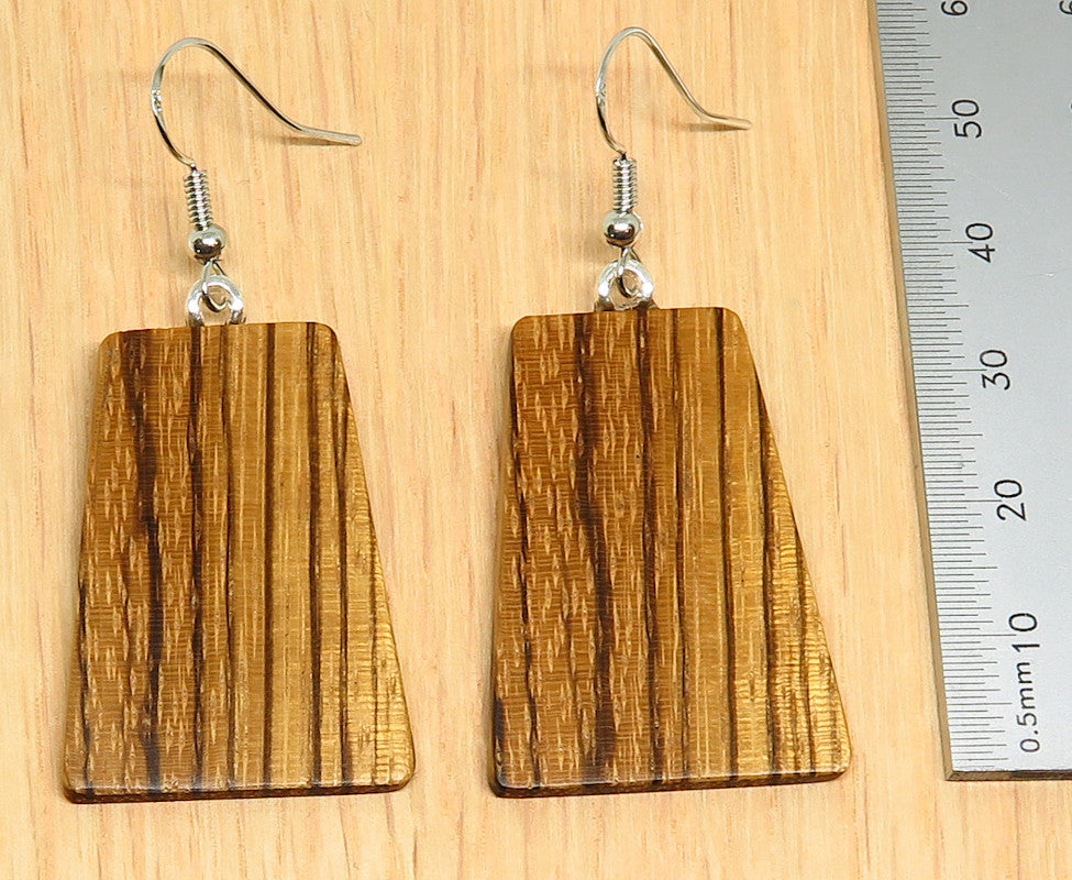 Zebrawood 'Inca' Drop Earrings
