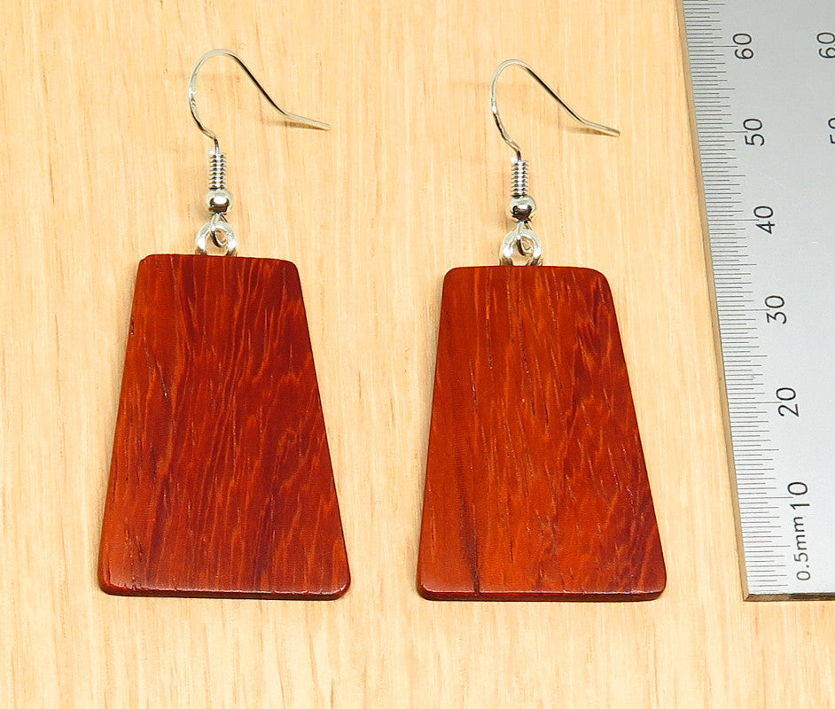 Bloodwood Timber 'Inca' Drop Earrings