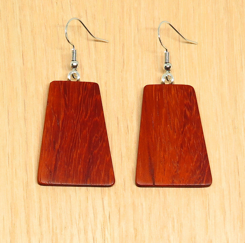 Bloodwood Timber 'Inca' Drop Earrings