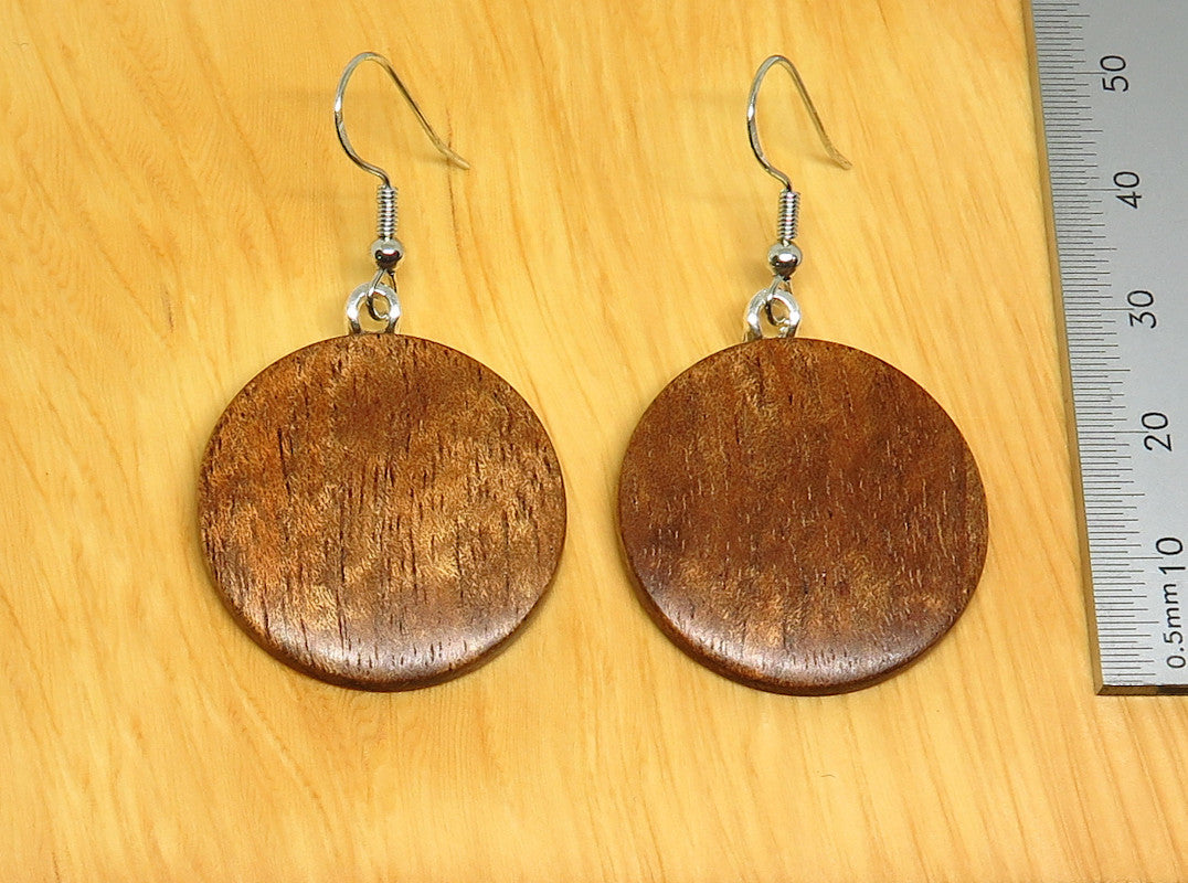 Blackwood Medium Size Round Drop Earrings