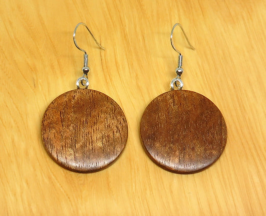 Blackwood Medium Size Round Drop Earrings