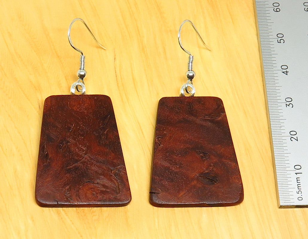 Jarrah Burl 'Inca' Drop Earrings