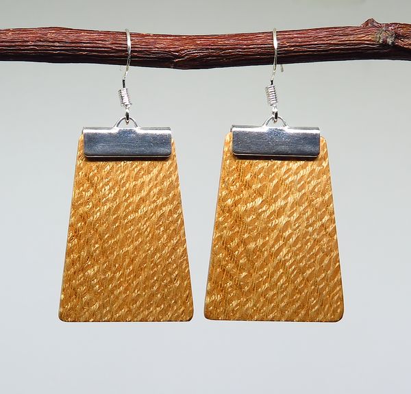 Banksia and silver 'Inca' Drop Earrings