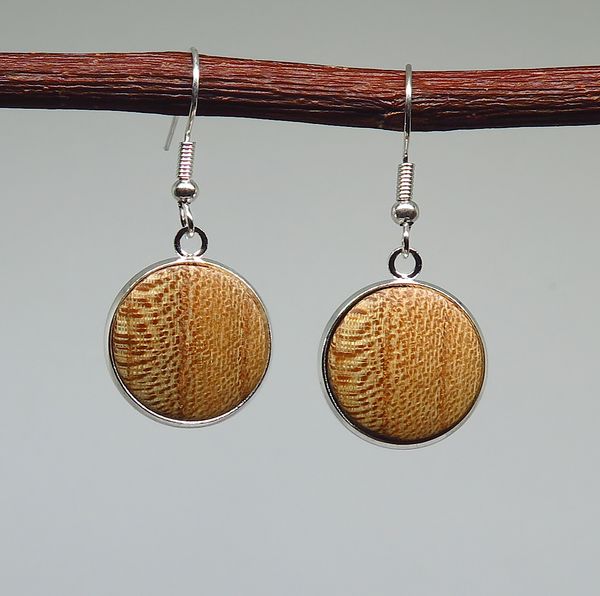 English Elm Inlay Drop Earrings