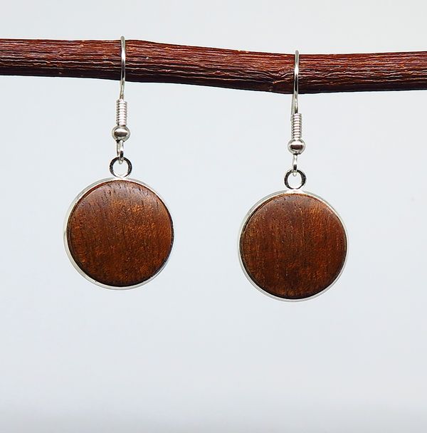 Tasmanian Blackwood Inlay Drop Earrings
