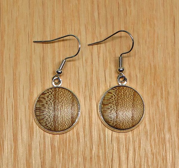 English Elm Inlay Drop Earrings