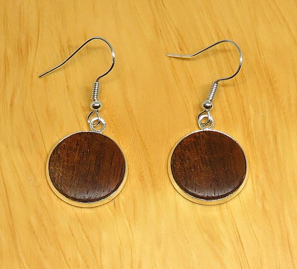 Tasmanian Blackwood Inlay Drop Earrings