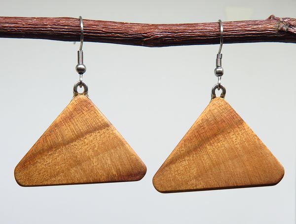 Camphor Laurel Triangle Drop Earrings