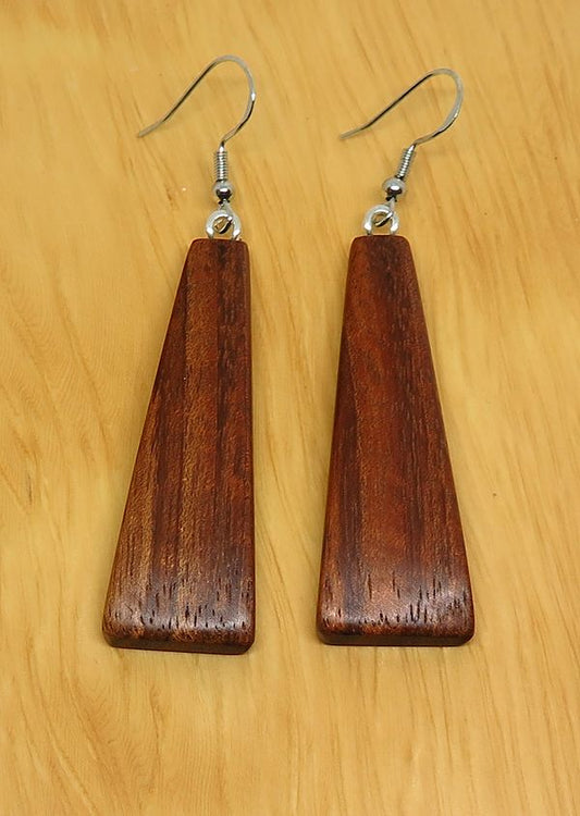 Curved Front Tasmanian Blackwood Drop earrings