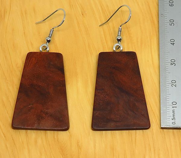 Jarrah Burl 'Inca' Drop Earrings