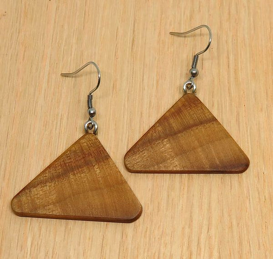 Camphor Laurel Triangle Drop Earrings