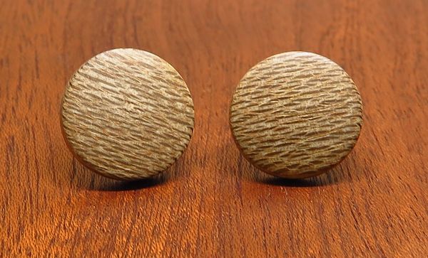 Silky Oak Round Stud Earrings