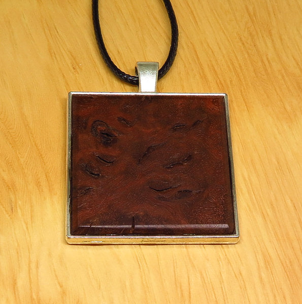 Jarrah Burl Square Pendant