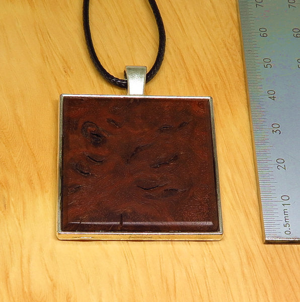 Jarrah Burl Square Pendant