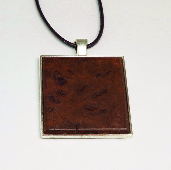 Jarrah Burl Square Pendant